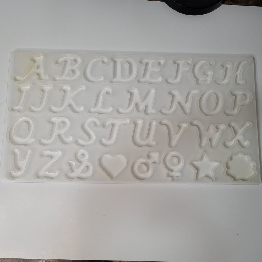 Alphabet And Month Calendar Silicone Mold Resine